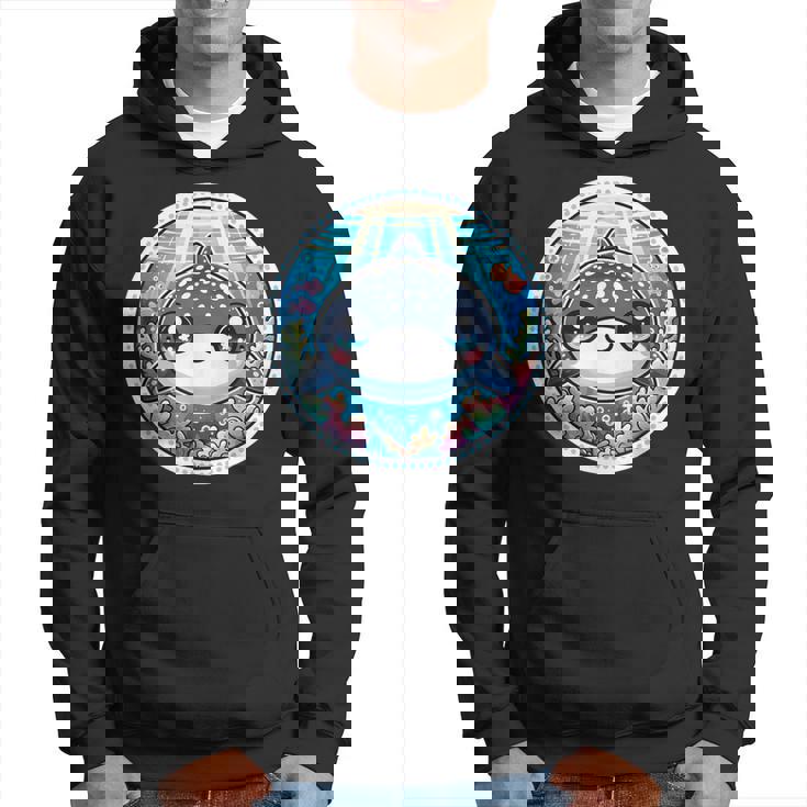 ジンベイザメ、ジンベエザメのアニメ、カワイイ・ジンベエザメ パーカー