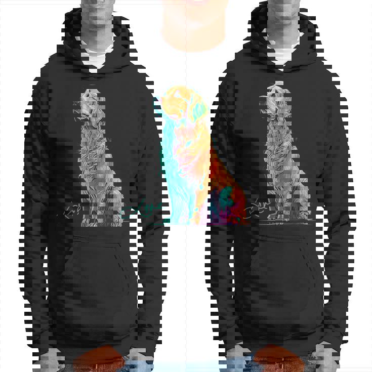 スウォッシュを持つゴールデンレトリバー、ゴールデンレトリバードッグ パーカー