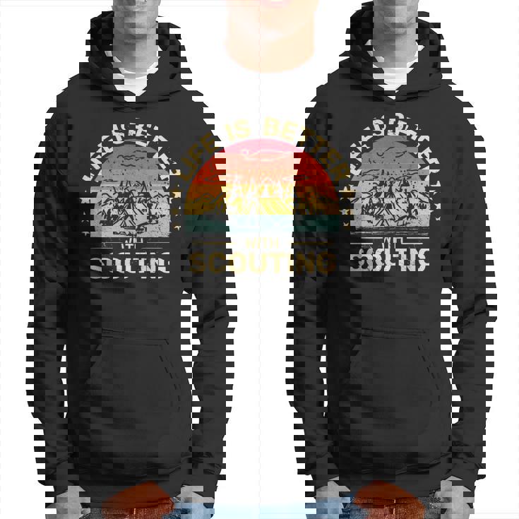 スカウトキャンプボーイハイキングスカウトでlife Is Better パーカー