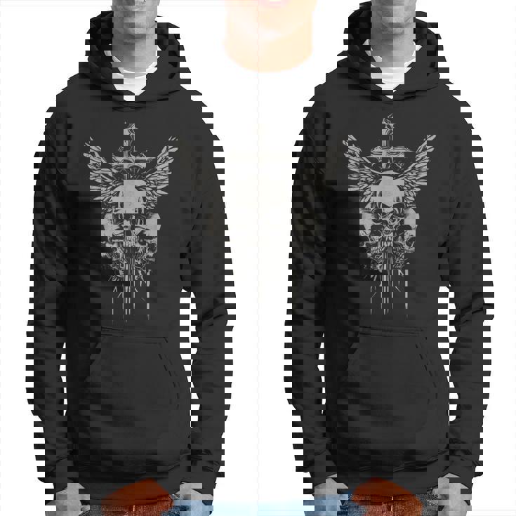 スカル クロス Y2k グランジ 美的 Alt ゴス スカル クロス ゴシック パーカー