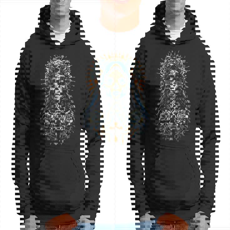 スカル サンタ ムエルテ クリスチャン パーカー