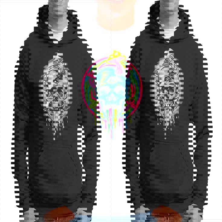 スカルマッシュルーム スケルトン グラフィック ゴス メンズ レディース パーカー