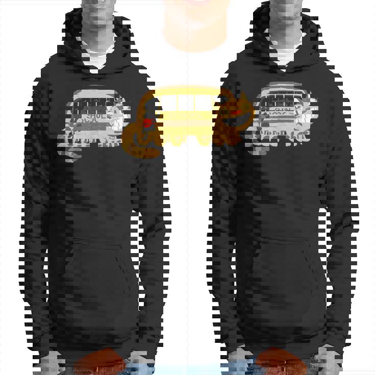 スクールキャットバスに向かうキャットバスの猫たち パーカー