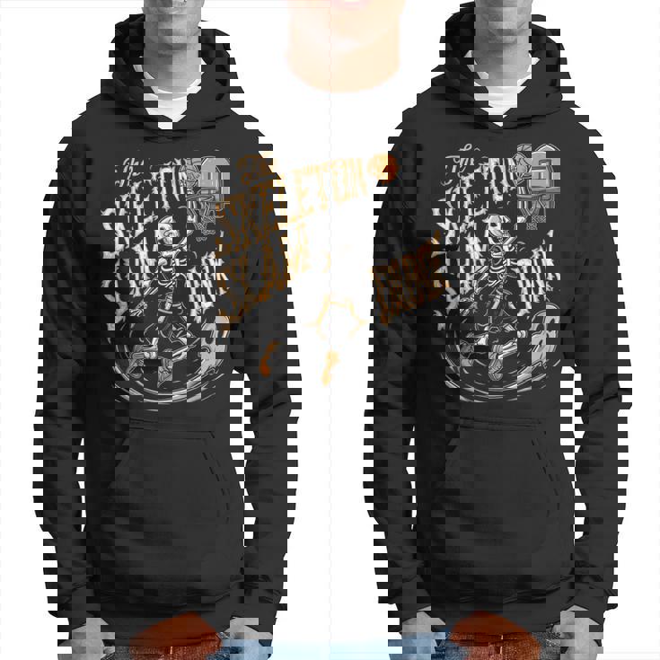 スケルトンスラムダンク 怖いバスケットボール ハロウィン パーカー