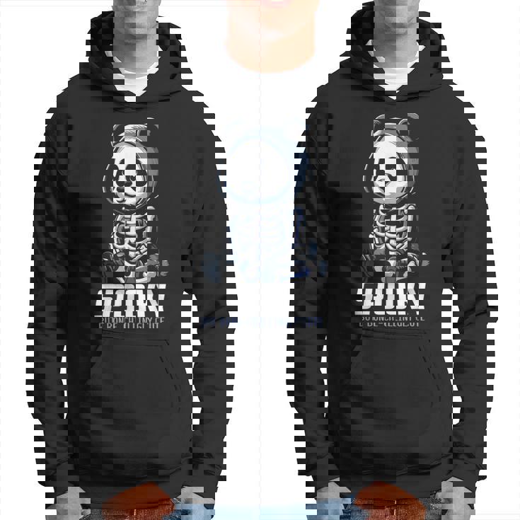 スケルトンパンダ 不気味なパンダベア パーカー