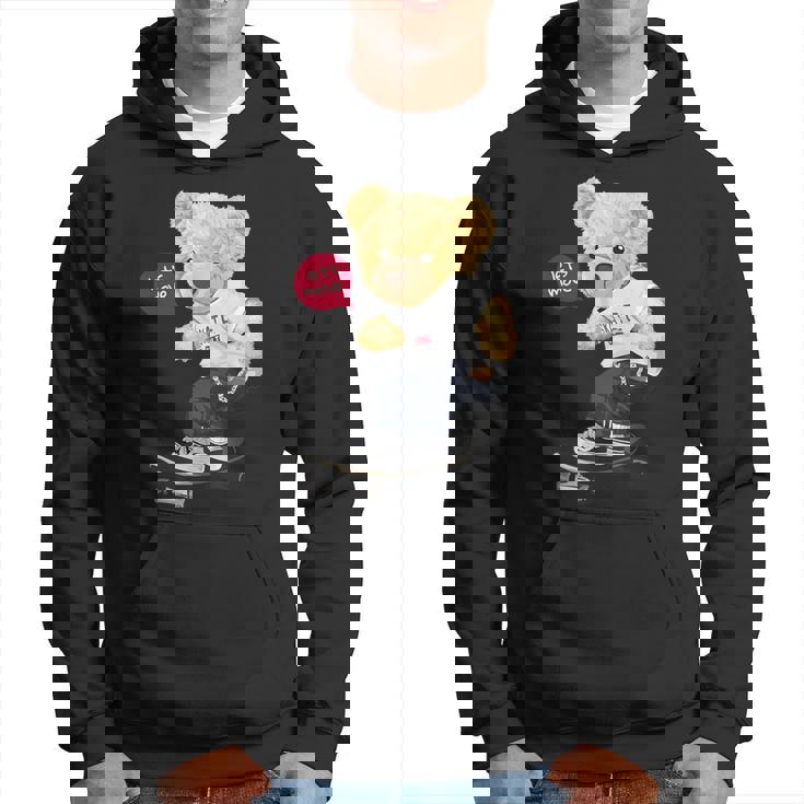 スケートボーダー クマ パーカー