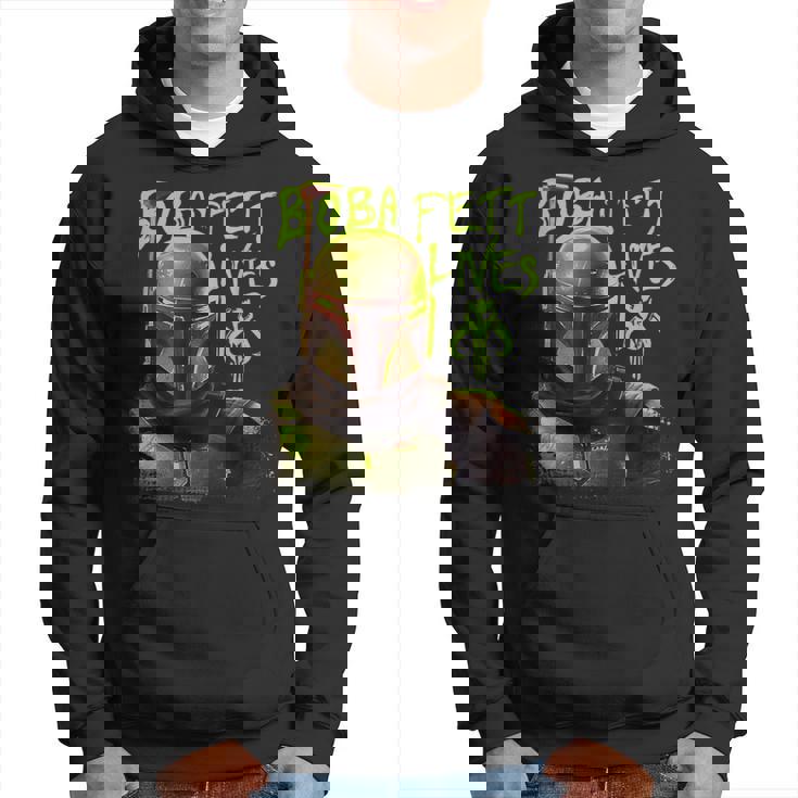 スター・ウォーズ ボバ・フェットの本 ネオン・ボバ・フェット・ライヴズ ポスター パーカー