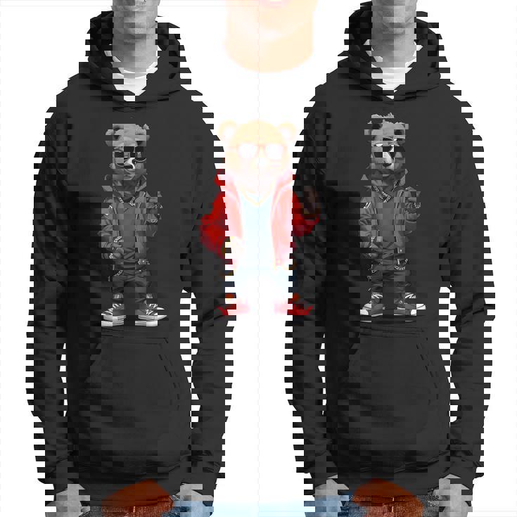 ストリートウェア ヒップホップ ラップ ラッパー ベア クール アーバン グラフィック パーカー