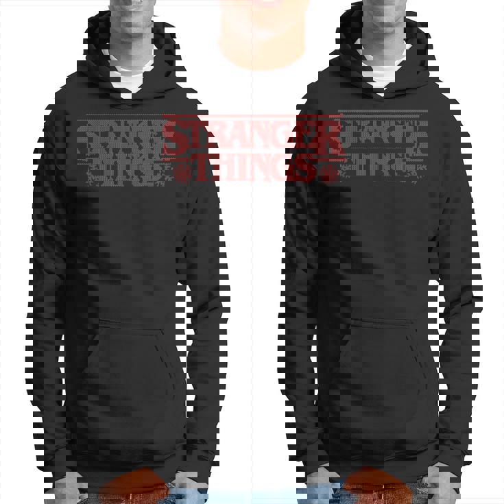 ストレンジャー・シングス クリスマスロゴ アグリークリスマス スノーフレーク柄 パーカー