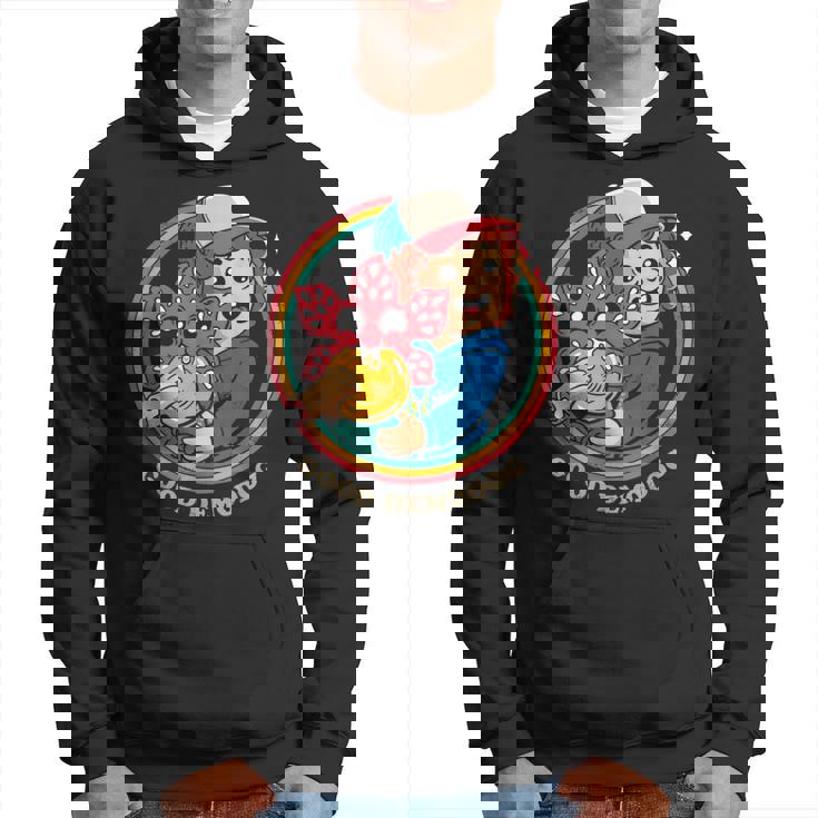 ストレンジャー・シングス ダスティン デモドグ ミーム 好奇心 コンパニオン 84 パーカー