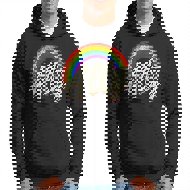 ストレートの味方、レインボーカラー、Lgbtプライド パーカー