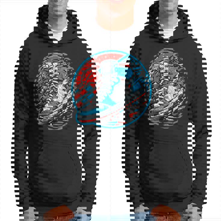 スニーカーヘッドバスケットボールファン パーカー