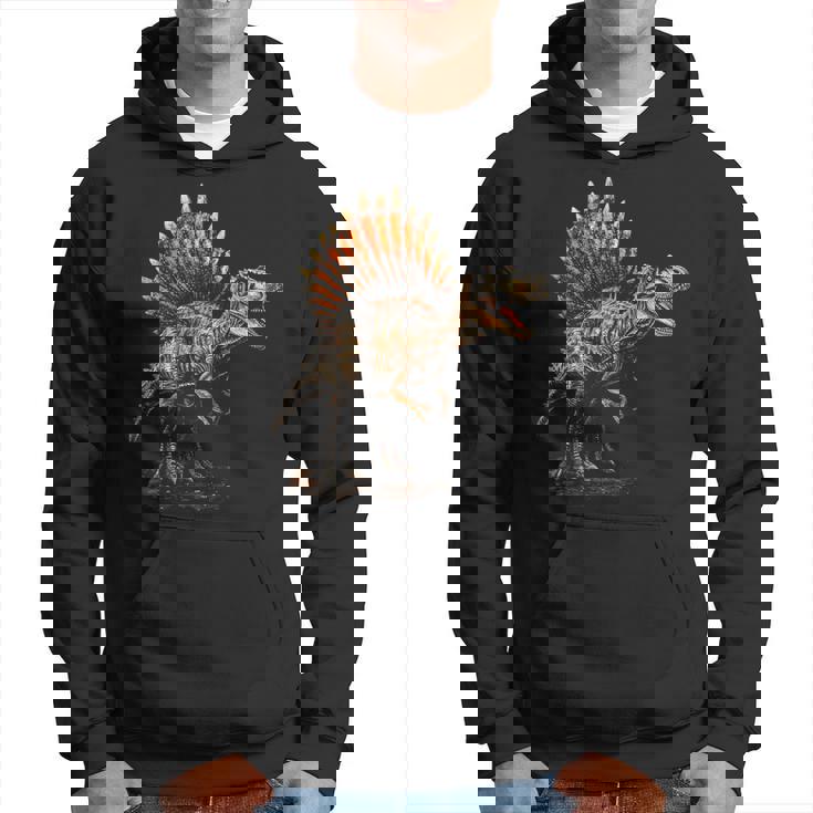 スピノサウルス 恐竜 グラフィックアート スピノサウルス パーカー