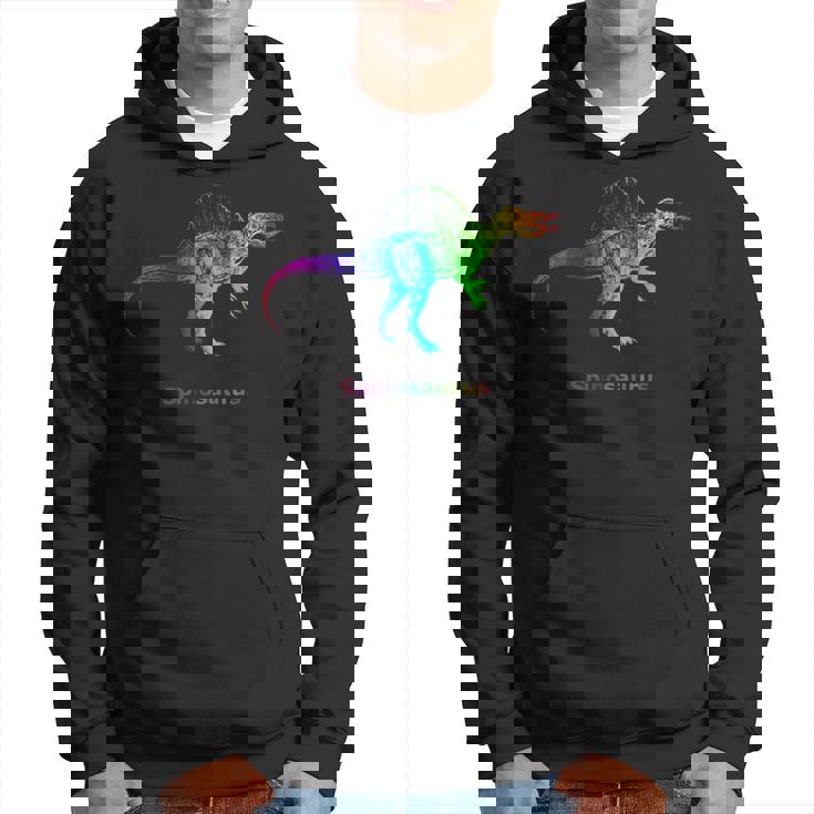 スピノサウルス 恐竜 レインボー スケルトン パーカー