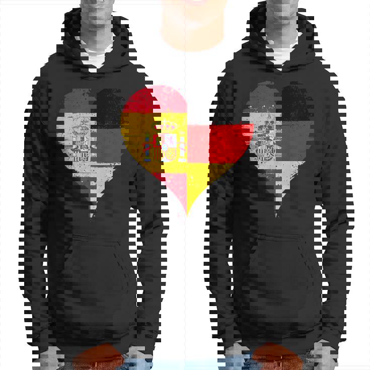 スペインとドイツのハーフaのかっこいい国旗 スペイン ドイツの国旗 Pain German Flag パーカー