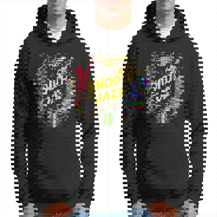 スムースジャズ カラフル 楽器 アート パーカー