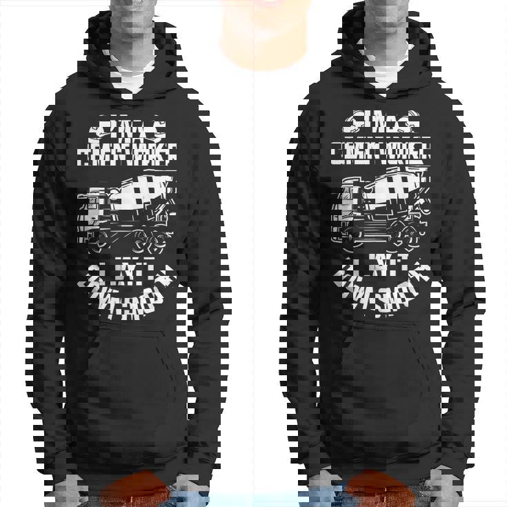 スムーズに敷設する 面白いコンクリート作業員 パーカー