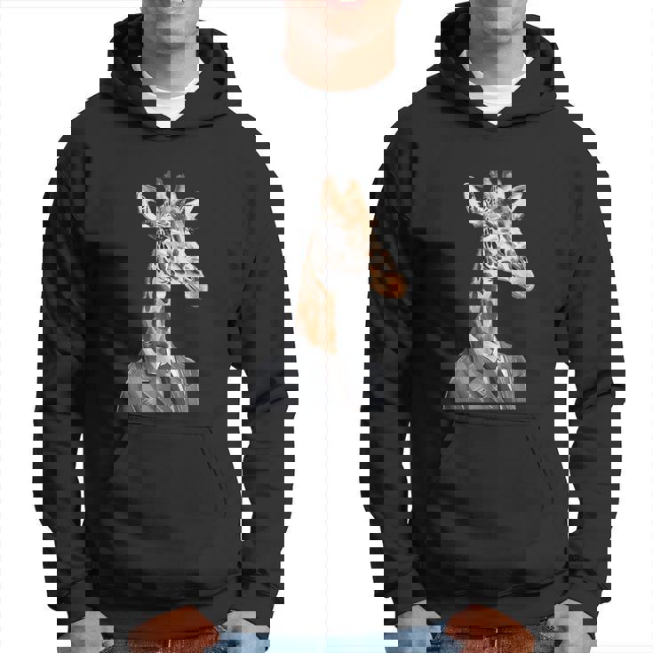 スーツ姿の面白いキリン パーカー