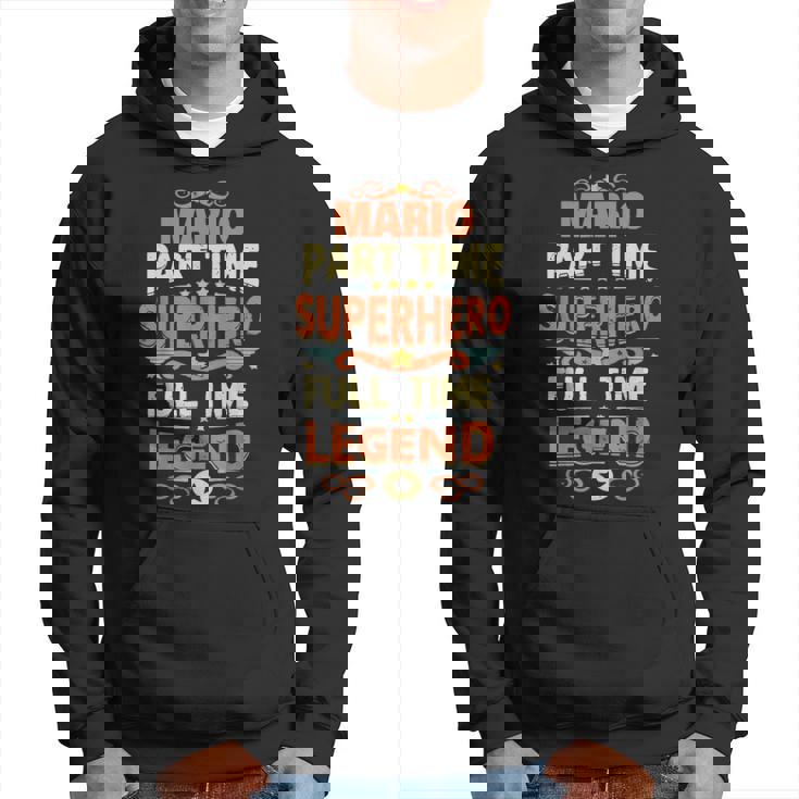 スーパーヒーロー マリオ レジェンド パーソナライズ 面白い 名前 マリオ パーカー