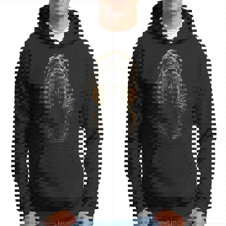 セイウチ 動物 グラフィック イラスト セイウチ パーカー