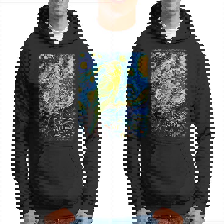 セキセイインコ オウム 鳥 星月夜 絵画 パーカー