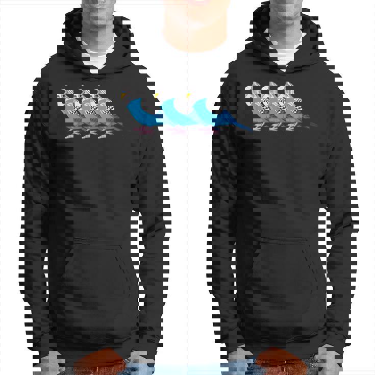 セキセイインコ鳥、セキセイインコ青い鳥 パーカー