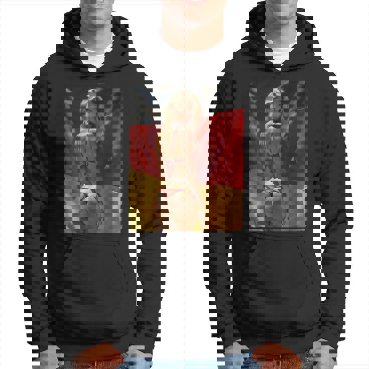 セクシーガールグラフィックtシャツ 「セクシーピンナップガール&ドイツ国旗」 パーカー