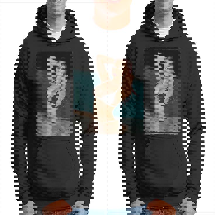 セクシーガールグラフィックtシャツ プールでセクシーなアジアのピンナップガール パーカー