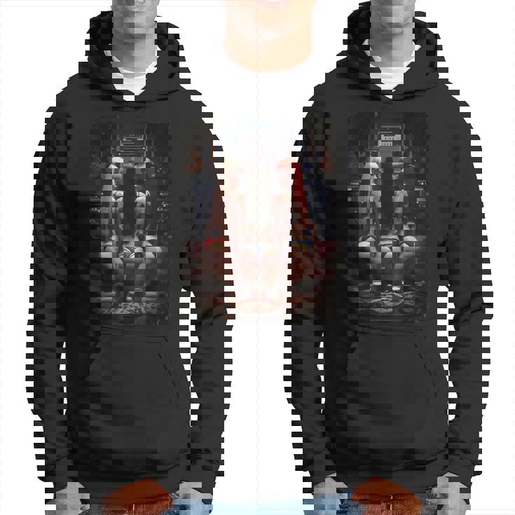 セクシーガールグラフィックtシャツ ホットガールズ&ギター 2 グランジ パーカー