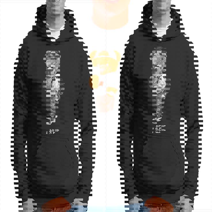 セルフィーを撮るかわいいテディベア パーカー