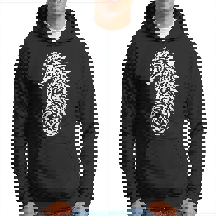 タツノオトシゴ ポリネシア トライバル マオリ柄 ライト パーカー