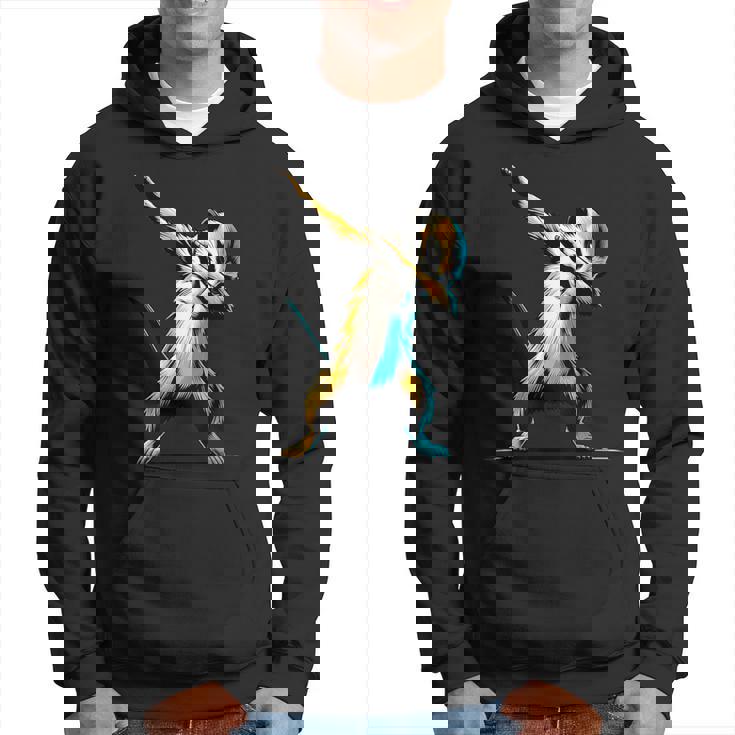 ダビングするミーアキャット 面白いモチーフ 踊るダブ スリケート パーカー