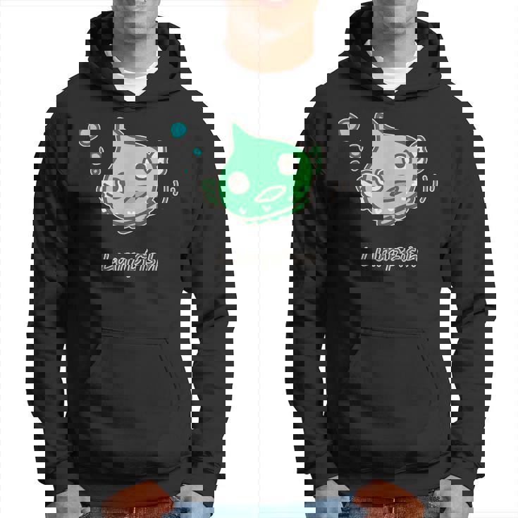 ダンゴウオ 緑ver 魚 かわいい おもしろ ネタ 海 魚好き プレセント パーカー