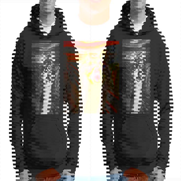 チワワ 面白いtシャツ 犬 ムンクの叫び かわいい メンズ 子供 おもしろ 服 グッズ ネタ わんこ パーカー