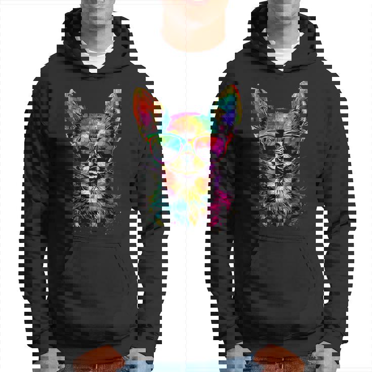 チワワとサングラスの犬 かわいいチワワが大好き パーカー