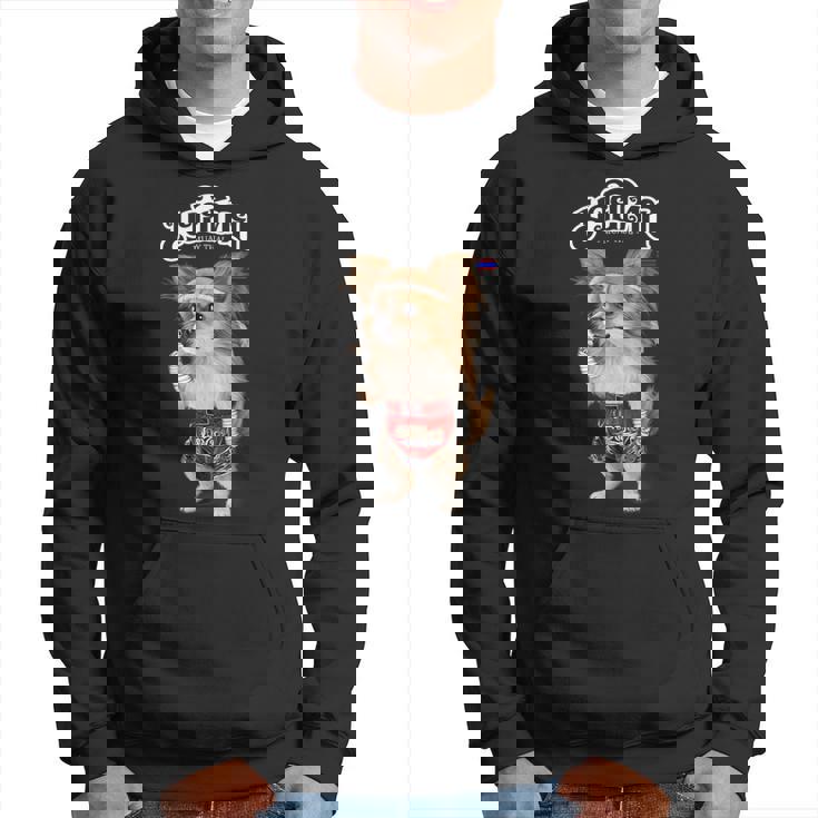 チワワ犬 ムエタイ キックボクシングチャンピオン パーカー