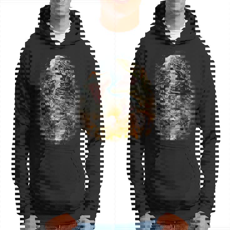 ティラノサウルス レックス 恐竜 先史時代の満月 パーカー