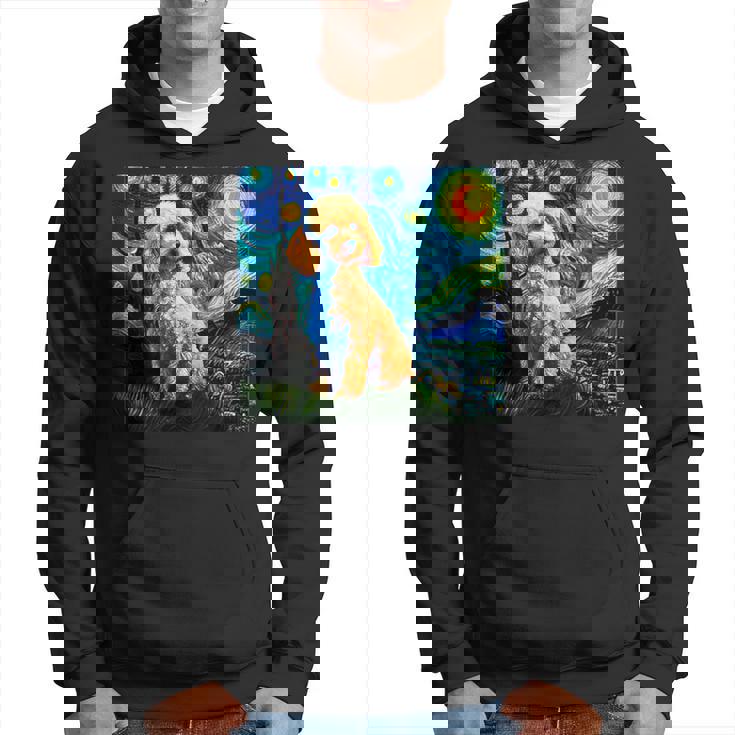 トイプードル 面白いtシャツ 犬 ゴッホ 星月夜 かわいい メンズ 子供 おもしろ 服 グッズ ネタ パーカー