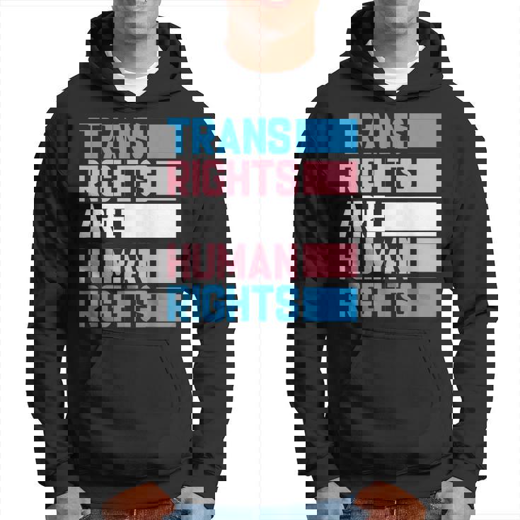 トランスライツは人権トランスジェンダープライドフラッグ パーカー