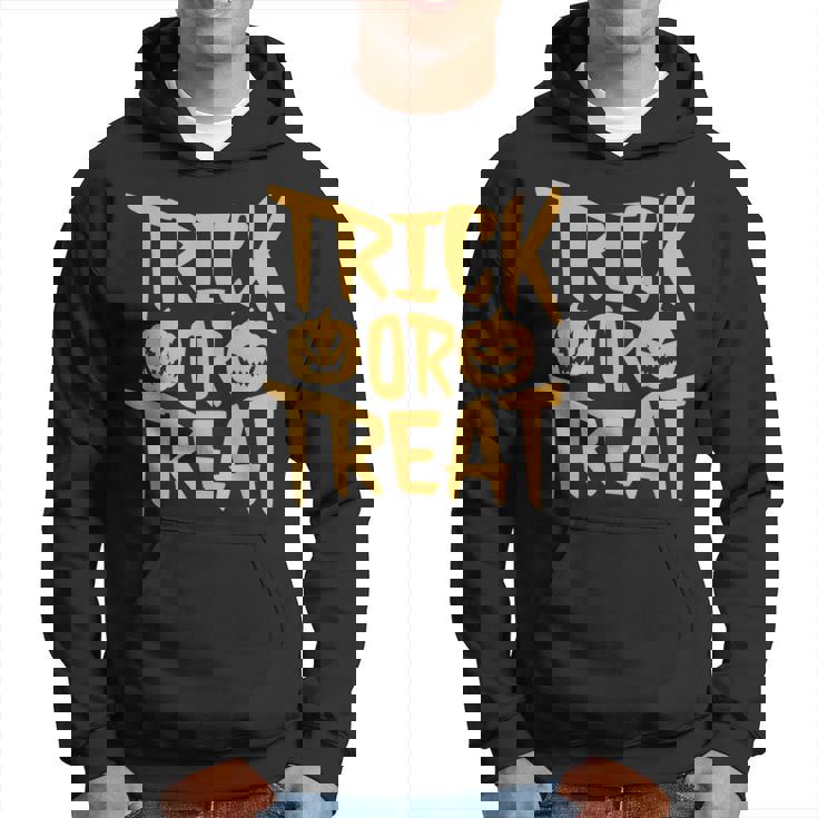 トリックオアトリートパンプキンフェイスハロウィングラフィック。 パーカー