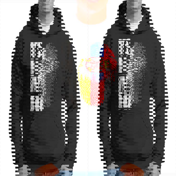 ドイツとセルビアのdna遺産フラグ パーカー