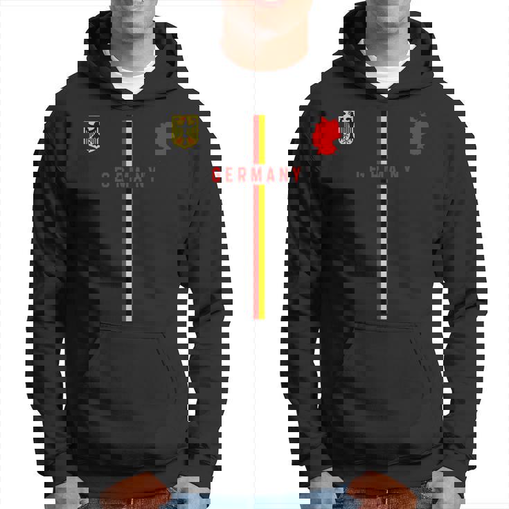 ドイツ国旗、ドイツのシルエットマップ、紋章 パーカー