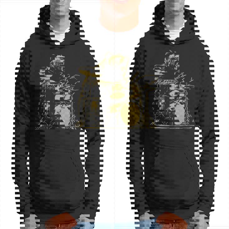 ドラマー ドラム クマ ドラムを演奏するミュージシャン パーカー