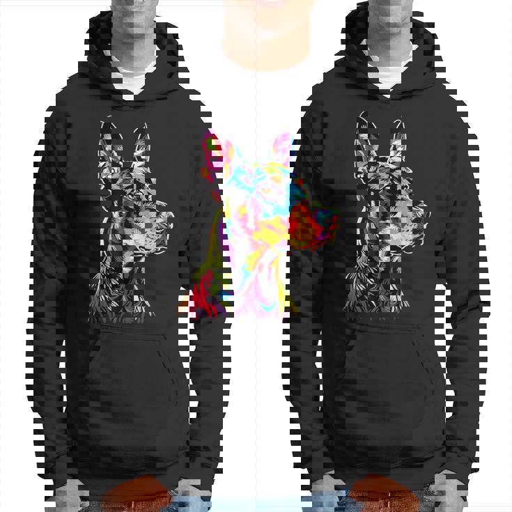 ドーベルマン ドッグ カラフル ポップアート 犬 誇り ドーベルマン パーカー