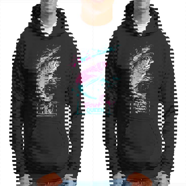 ニジマスのフライフィッシング・グラフィック トラウト・クイーン パーカー