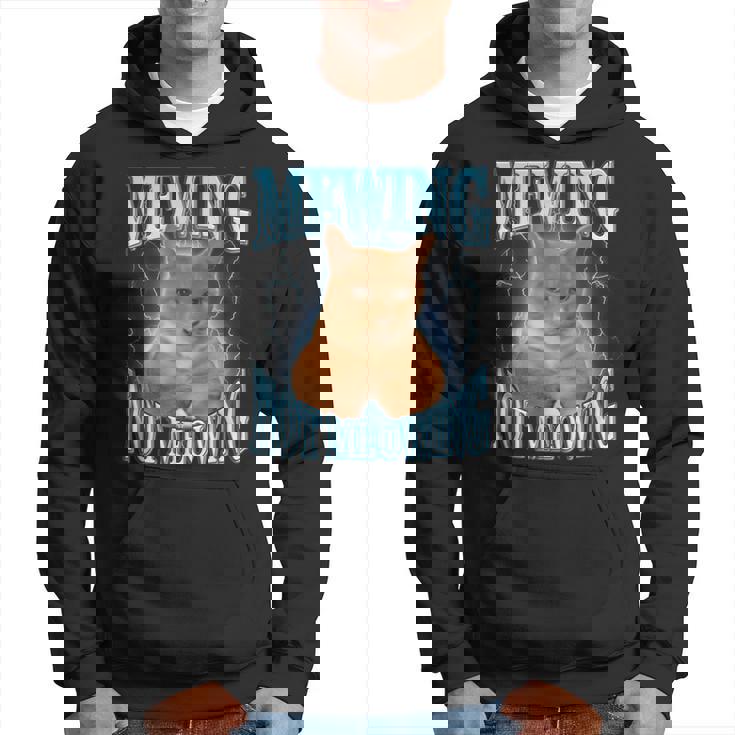 ニャーイングルックスマックスニャー付きファニーキャットミーム パーカー