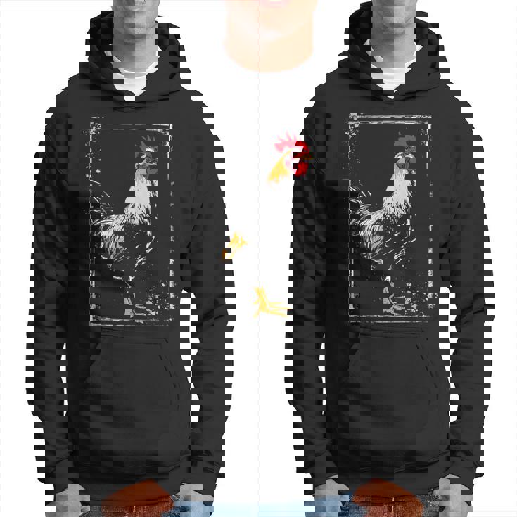 ニワトリ 絵画 描画 動物 アート グラフィック ニワトリ パーカー