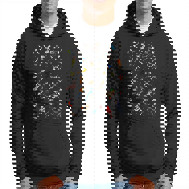 ハシビロコウ カワセミ スズメ 鳥 動物 図 バードウォッチング 贈り物 鳥類学者 生物学者 自然科学 パーカー