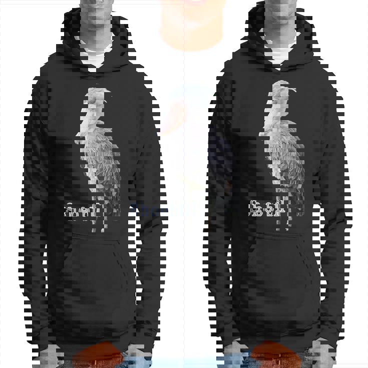 ハシビロコウ（写真 切り抜き）大きな 青い鳥 グッズ パーカー