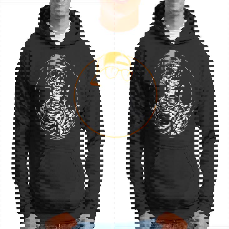 ハロウィン スケルトン ロックハンド ロッカー メンズ ボーイズ ロックミュージック パーカー